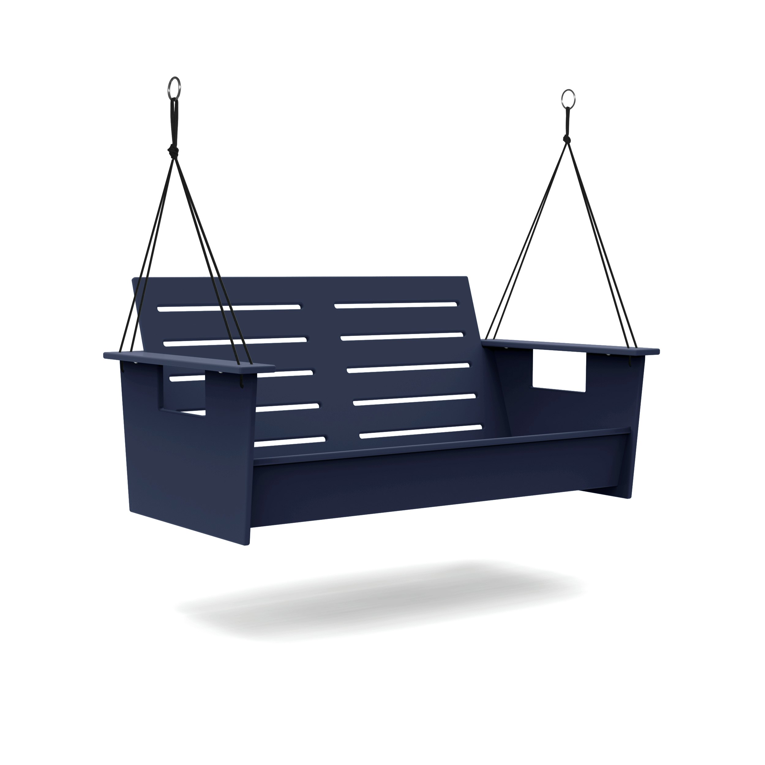 navy porch swing