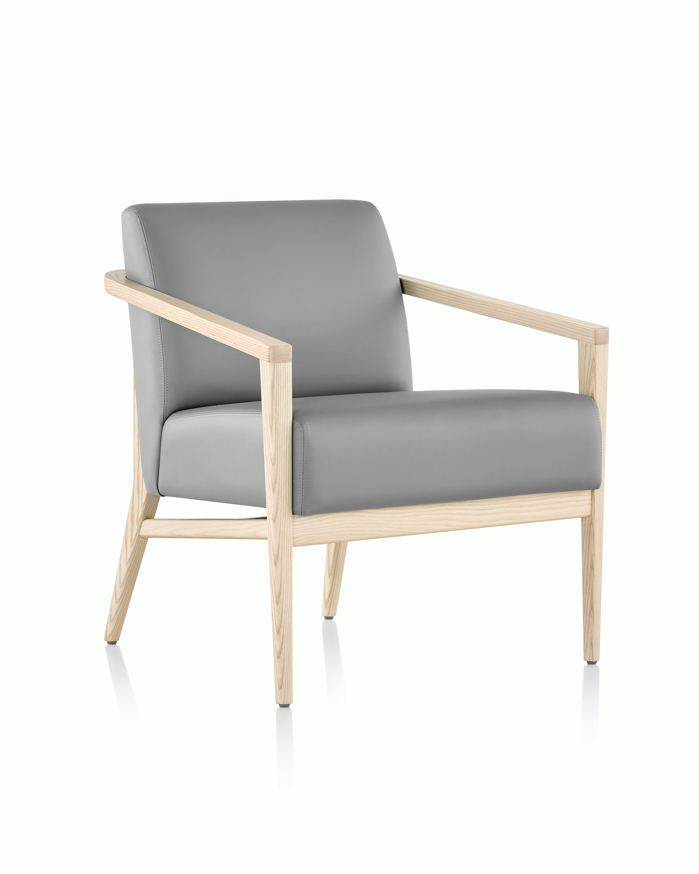 Front three-quarter view of Palisade Lounge Seating 1 seat chair on white sweep.