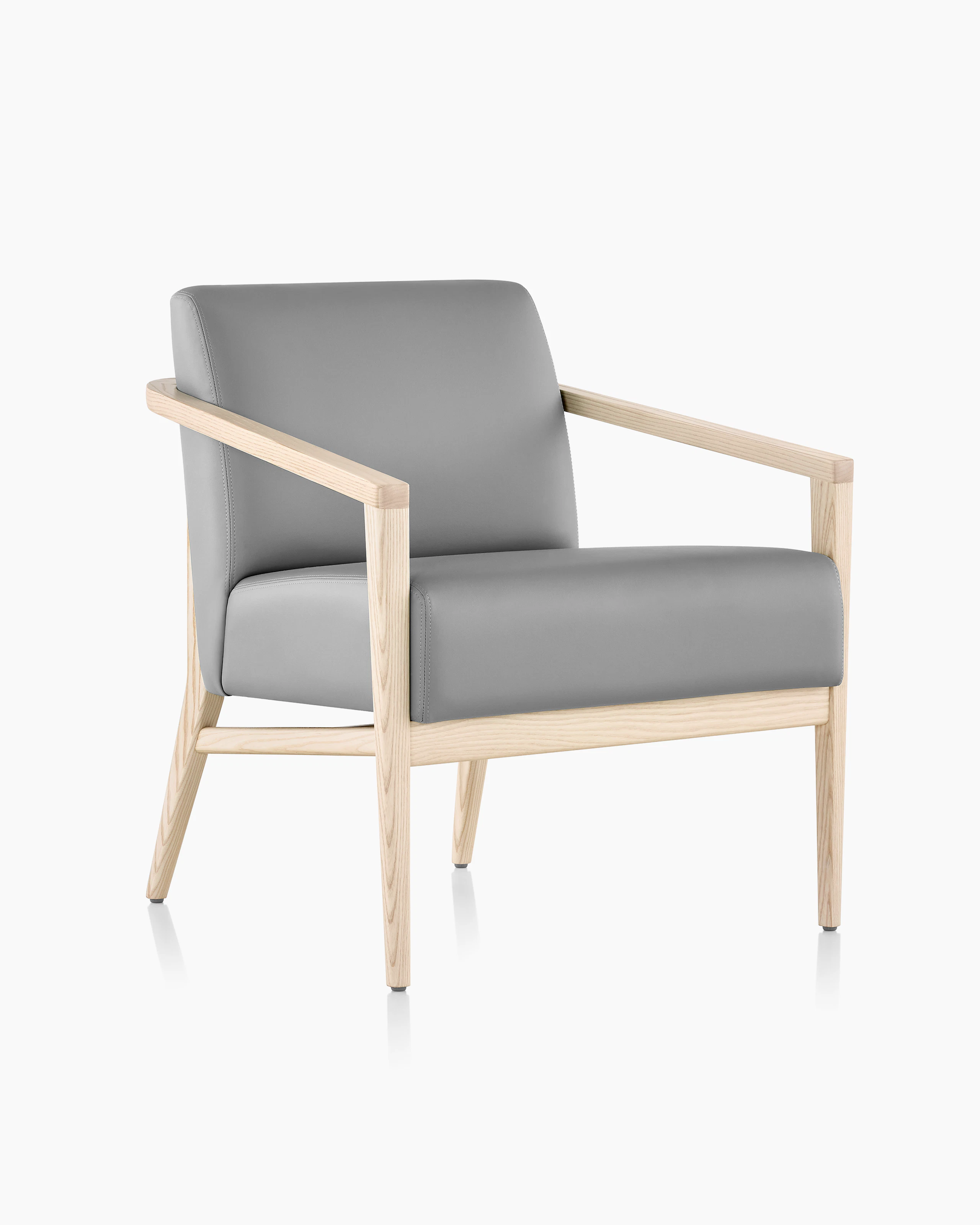 Front three-quarter view of Palisade Lounge Seating 1 seat chair on white sweep.