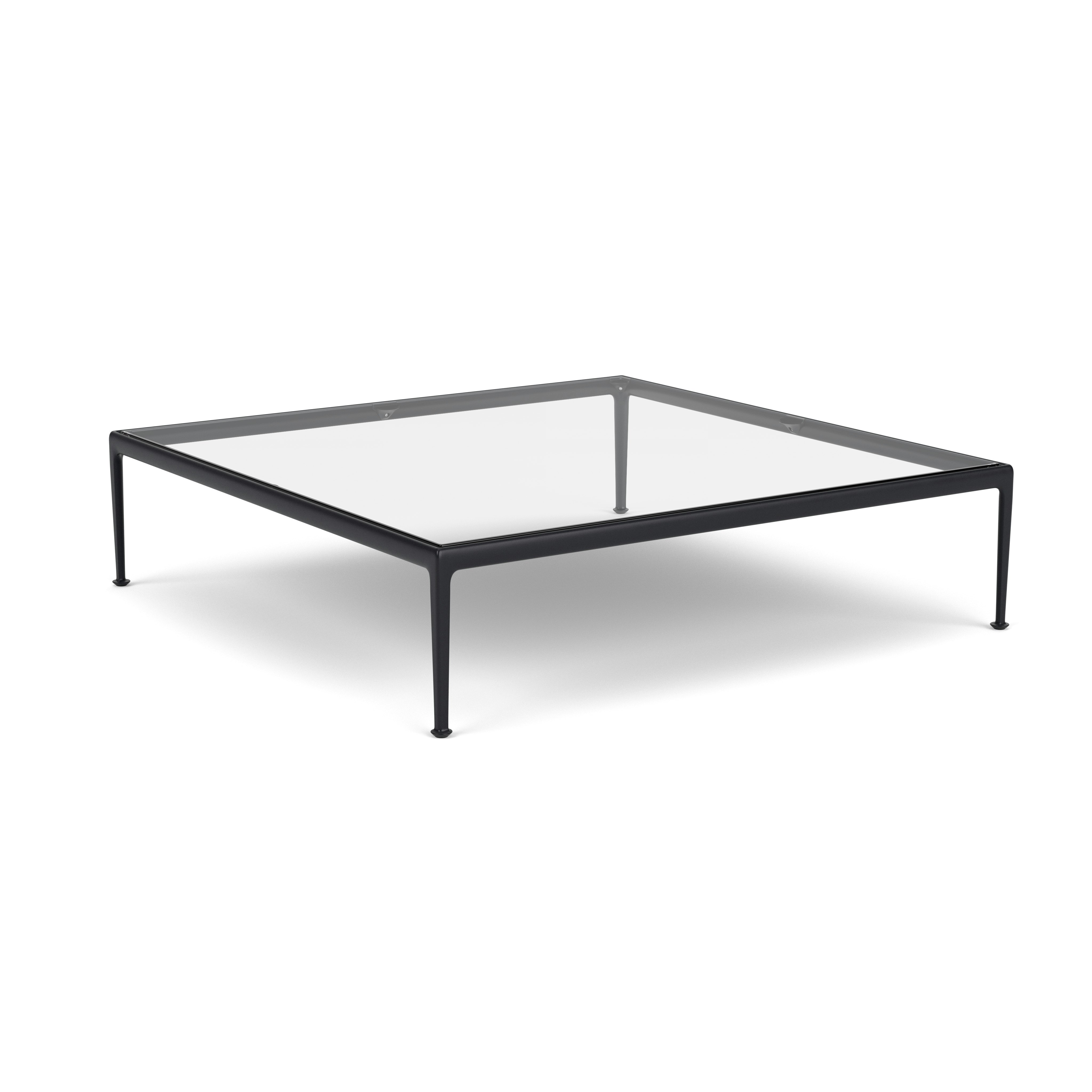 1966 Coffee Table - 60" x 60", Clear Glass, Onyx