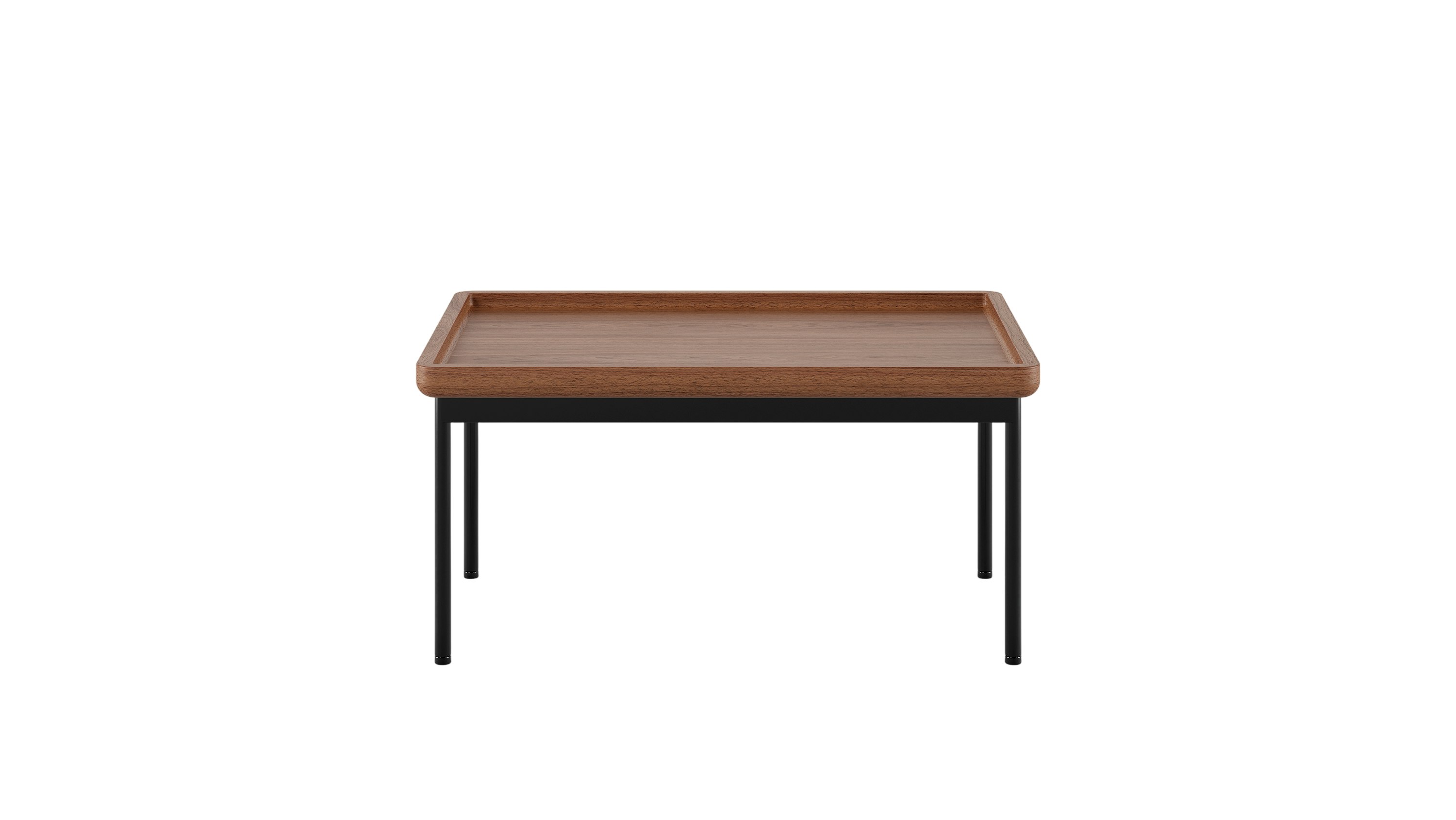 Tuxedo Table - 20 x 28,  Walnut,  Black