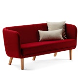 Rockwell Unscripted Sofa Rockwell Unscripted sofa wood base wood legs white oak legs KnollStudio throw pillow lumbar pillow