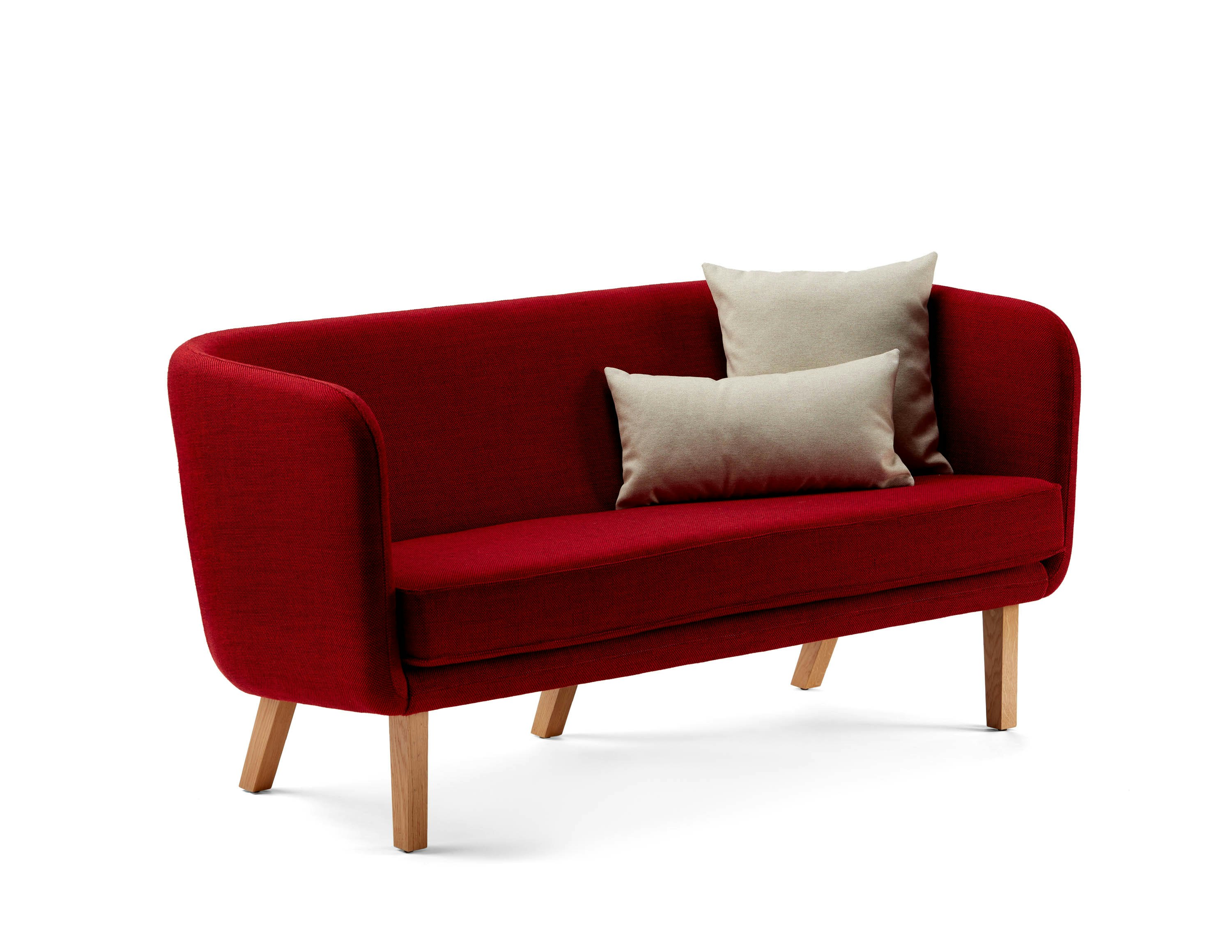 Rockwell Unscripted sofa wood base wood legs white oak legs KnollStudio throw pillow lumbar pillow