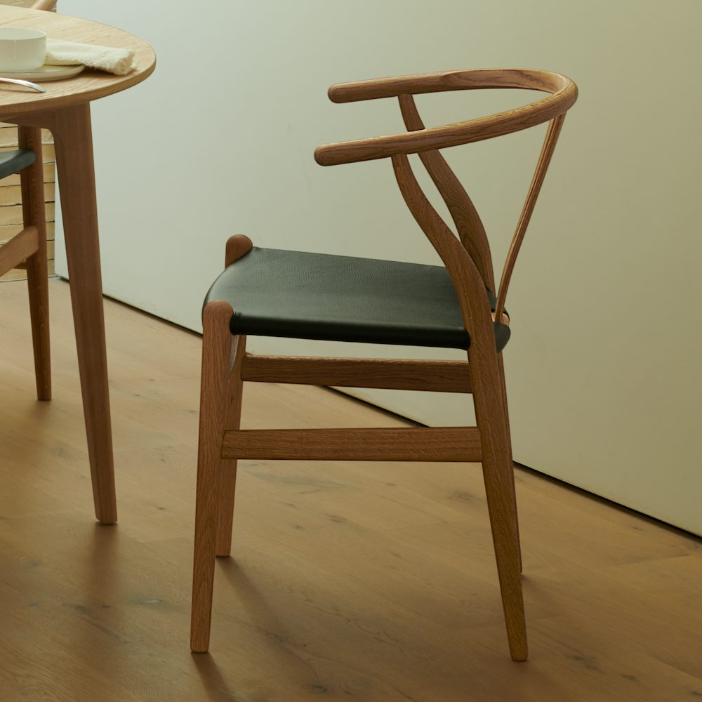 CH24 Wishbone Chair Leather Seat