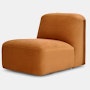 Muse Armless Single Seater, Velvet Caramel