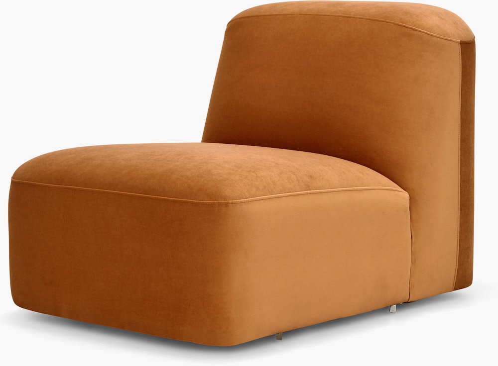 Muse Armless Single Seater, Velvet Caramel