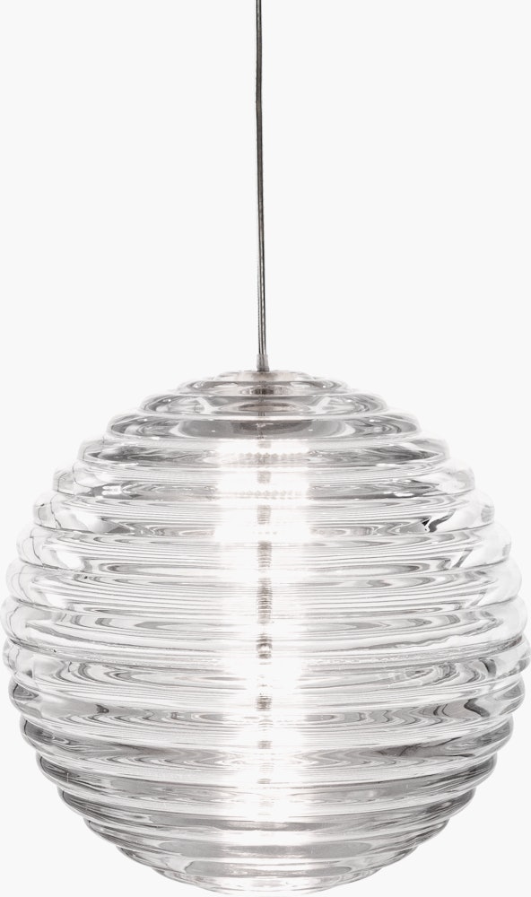 Press Pendant Sphere Clear LED - Glass