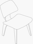 Eames Molded Plywood Dining Chair Wood Base (DCW)