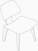 Eames Molded Plywood Dining Chair Wood Base (DCW)