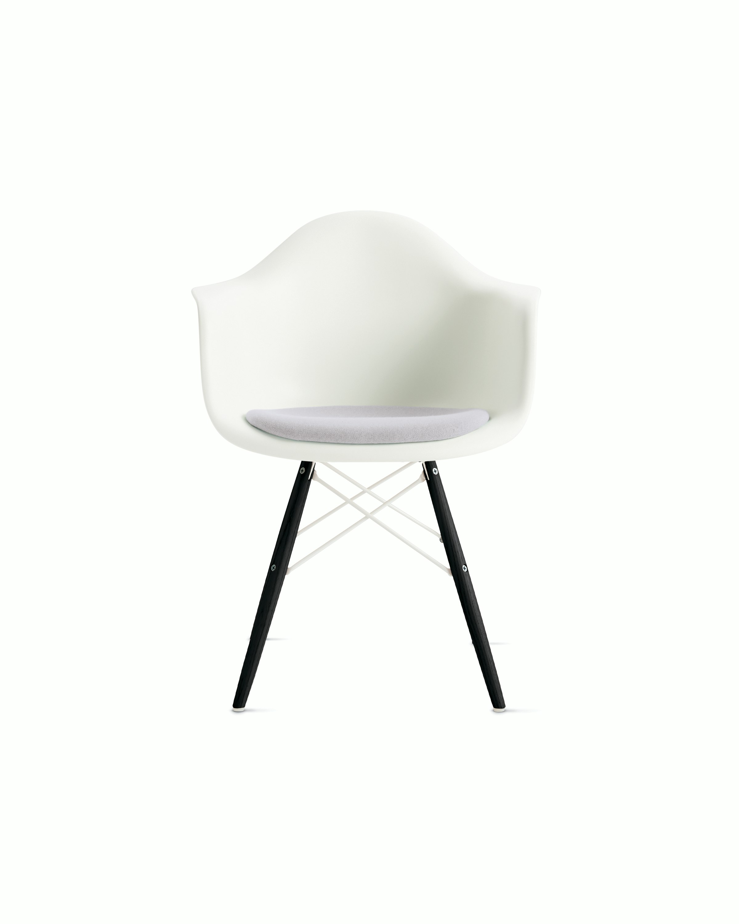Eames Molded Plastic Armchair with Seat Pad
