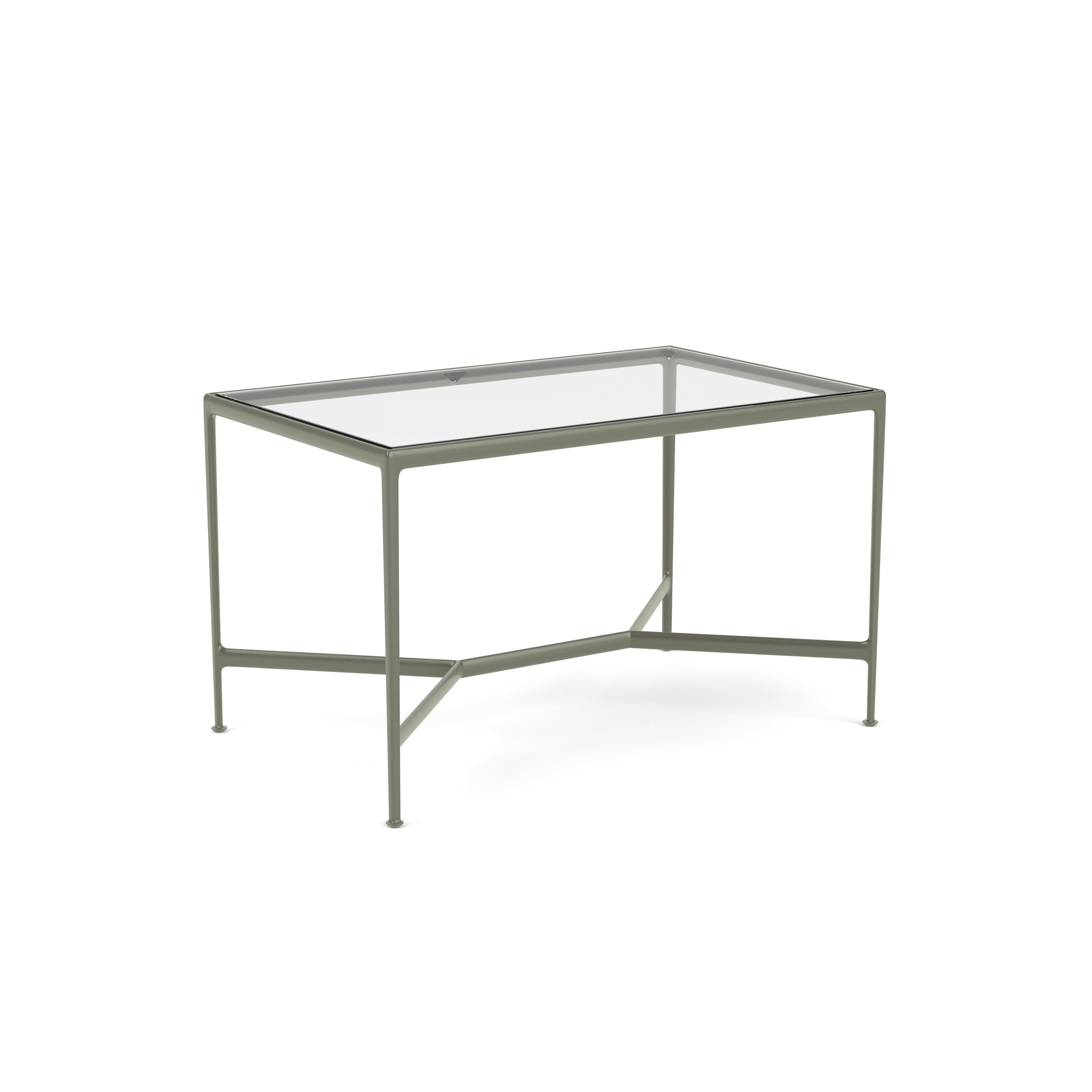 1966 High Table - Counter Height, 60" x 38", Clear Glass, Light Bronze