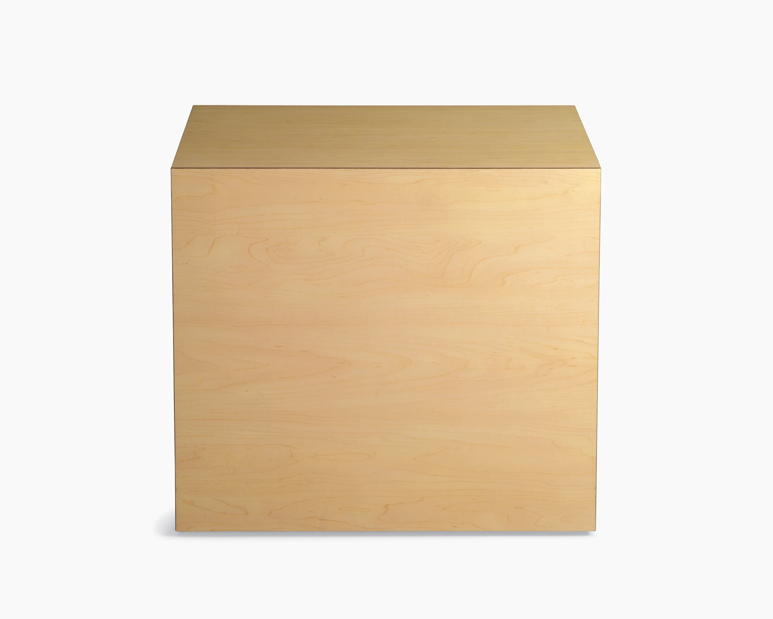 Cube Table in a natural maple finish.