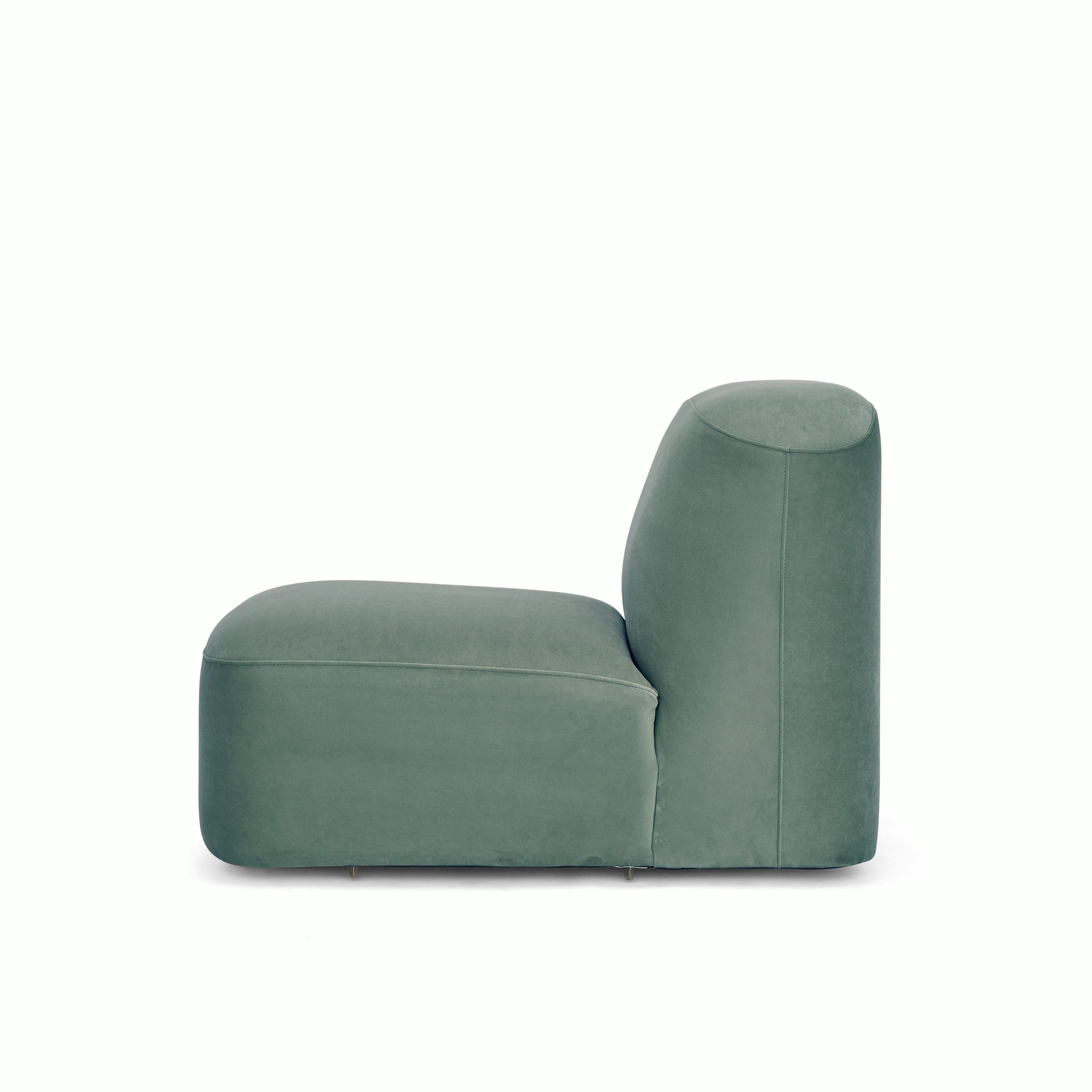 Muse Armless Single Seater, Velvet Agave