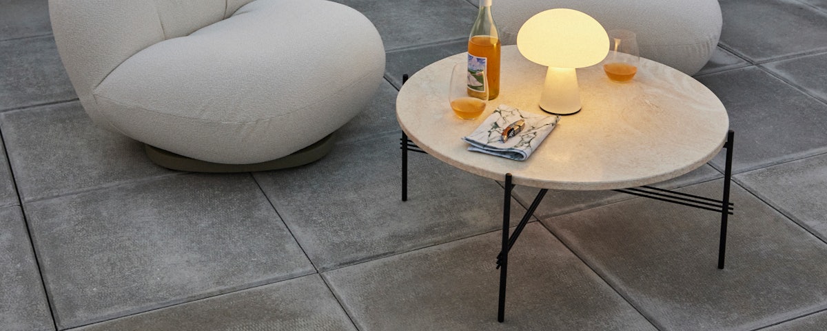 TS Outdoor Coffee Table in an outdoor patio setting