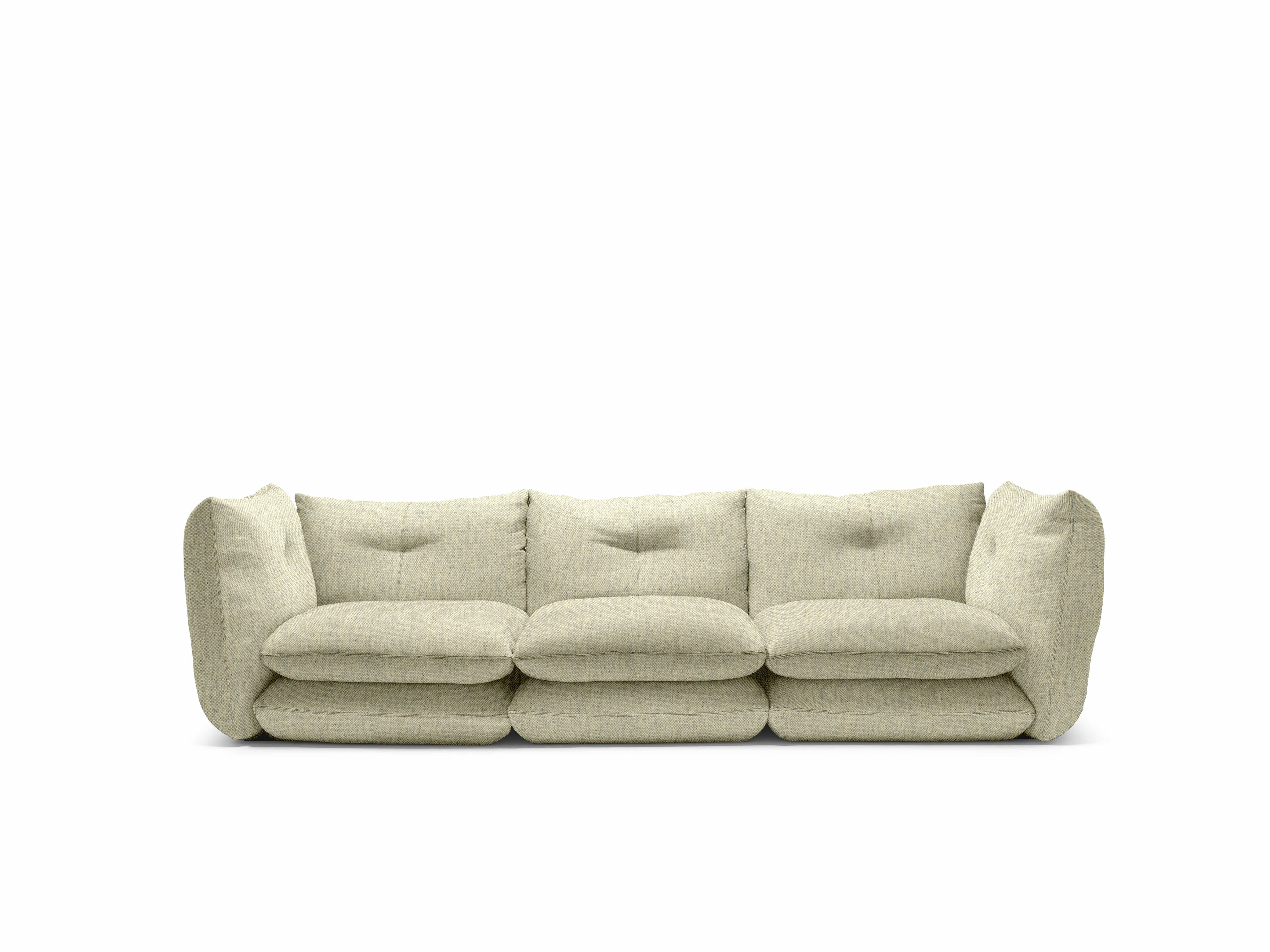 Pillo Sofa -  Three Seater, Standard, Buzz, Cloud