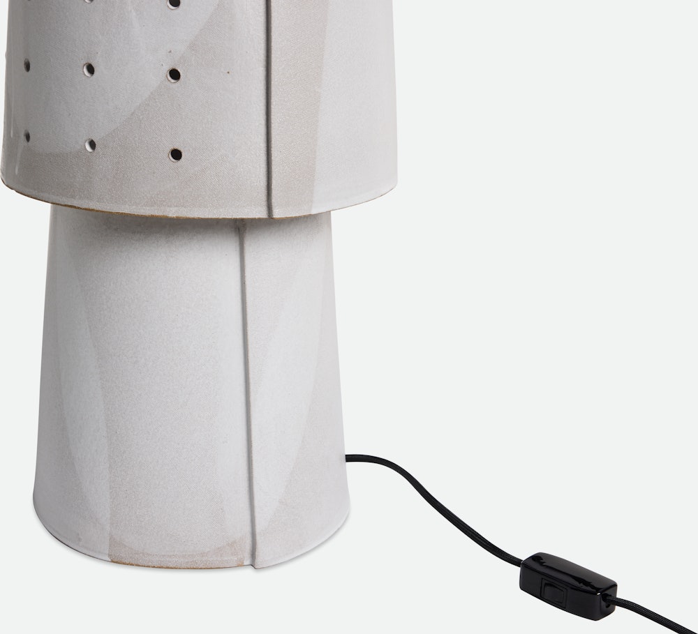 Funnel Table Lamp - Tall,  Ceramic,  Chalk