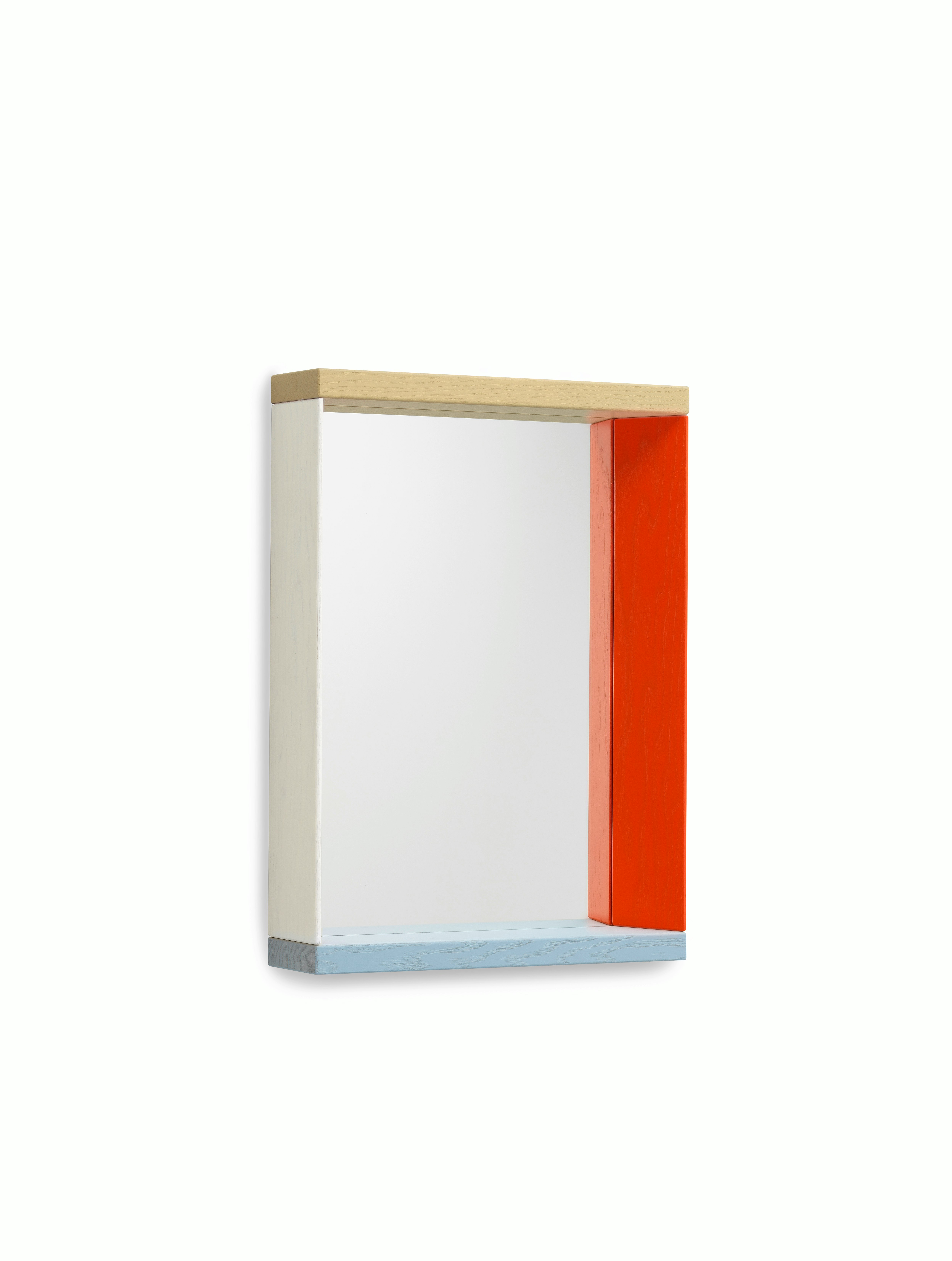 Colour Frame Mirror,  Blue/Orange,  Small