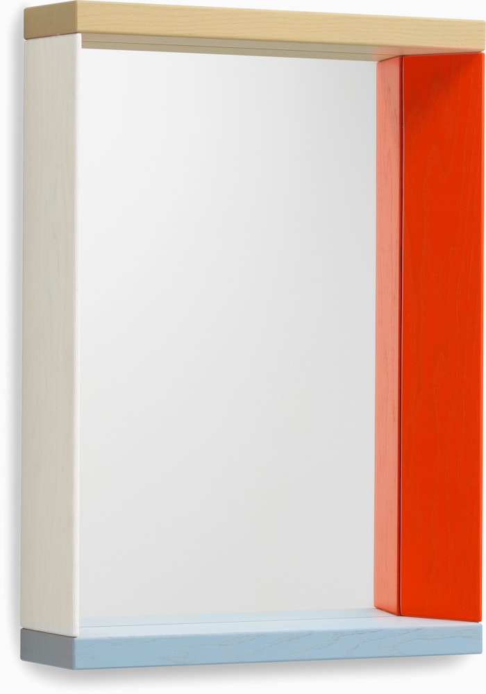 Colour Frame Mirror,  Blue/Orange,  Small