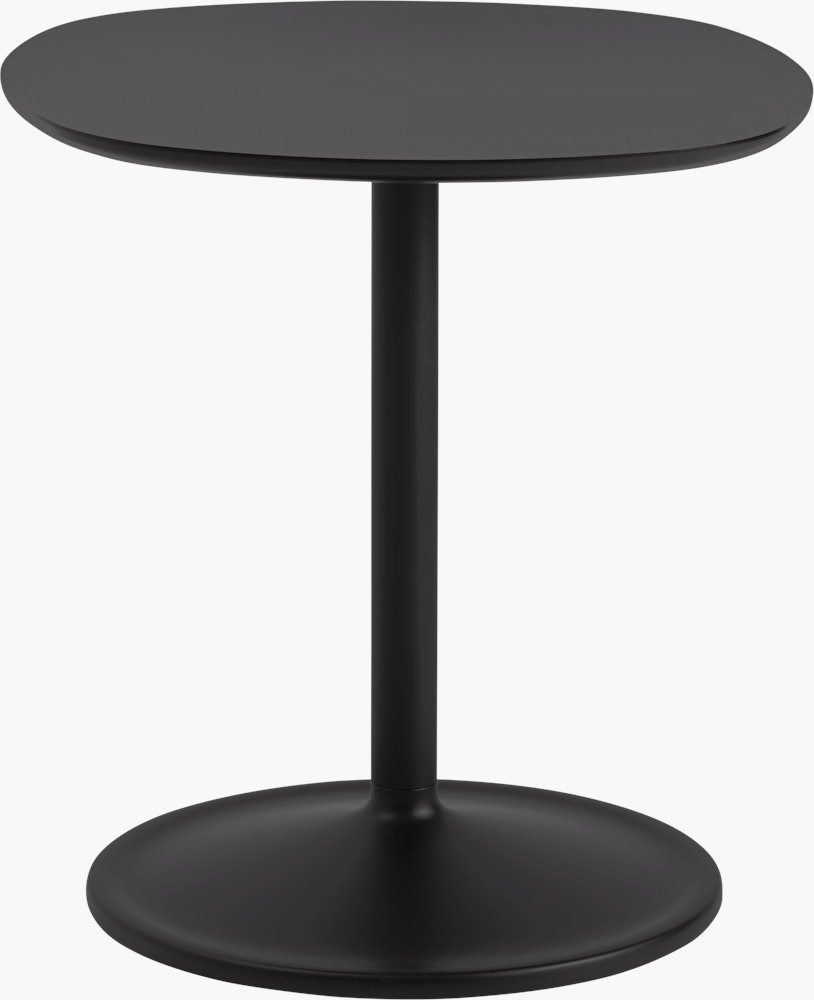 Soft Side Table - Rounded Square 18.9",  17.7,  Black / Black, "