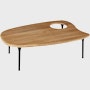Cyclade Table, Low oak
