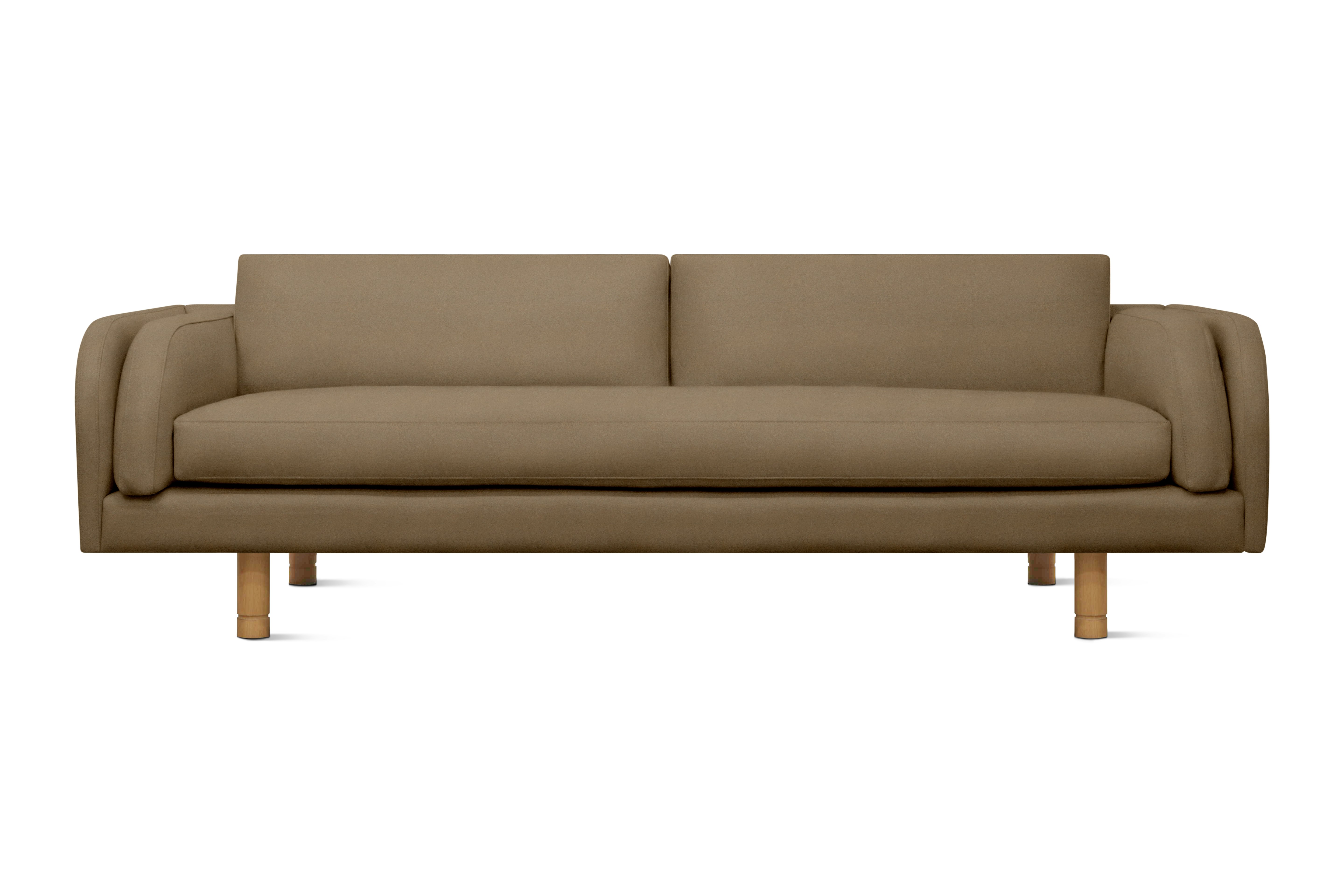 Moreno Sofa - Marquis Velvet,  Cocoa,  Oak