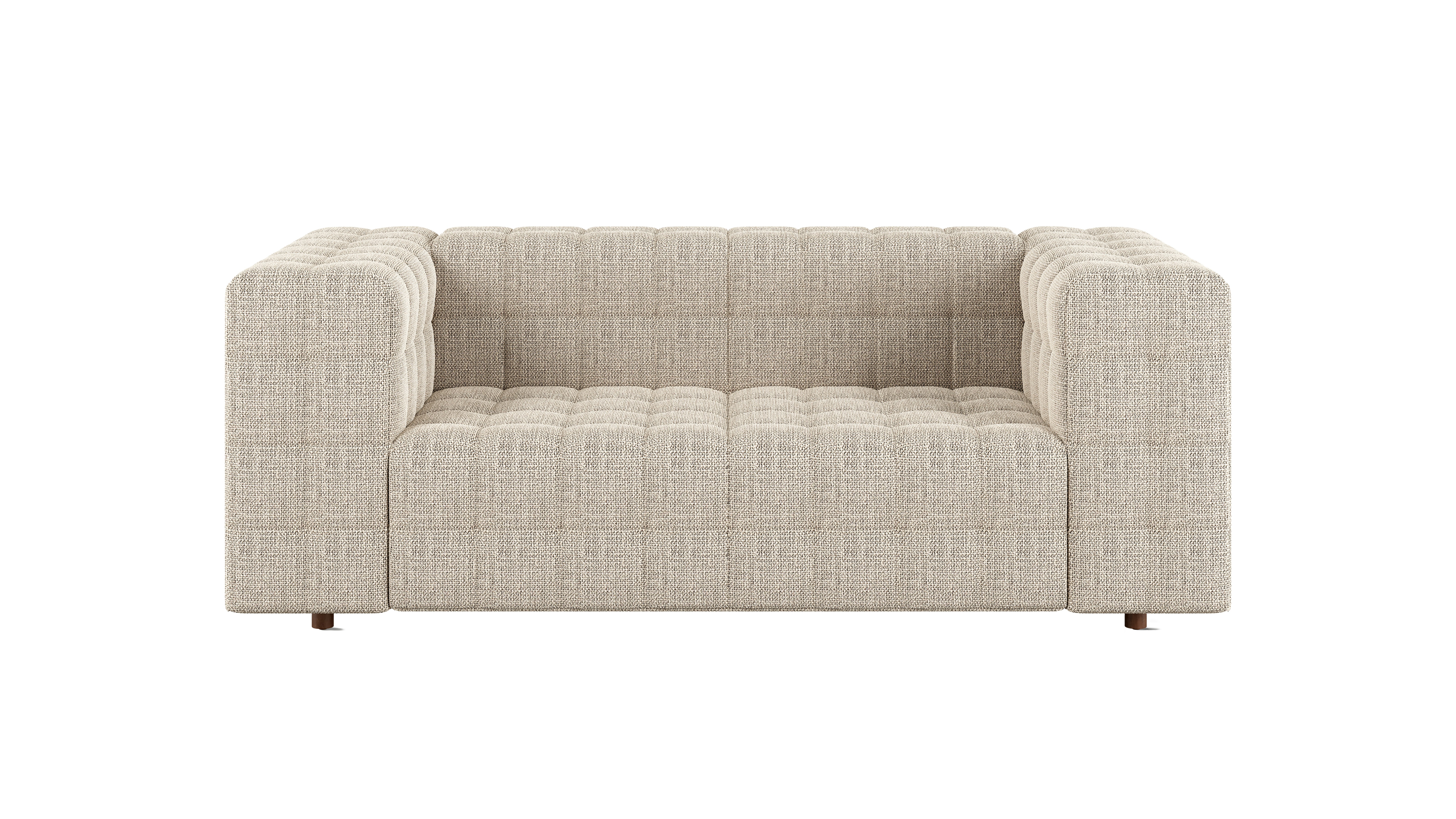 Rapport Sofa 2 Seater in Capri Stone with Walnut Legs