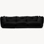 Pillo Sofa -  Three Seater,  Standard or Deep,  Iseo,  Black