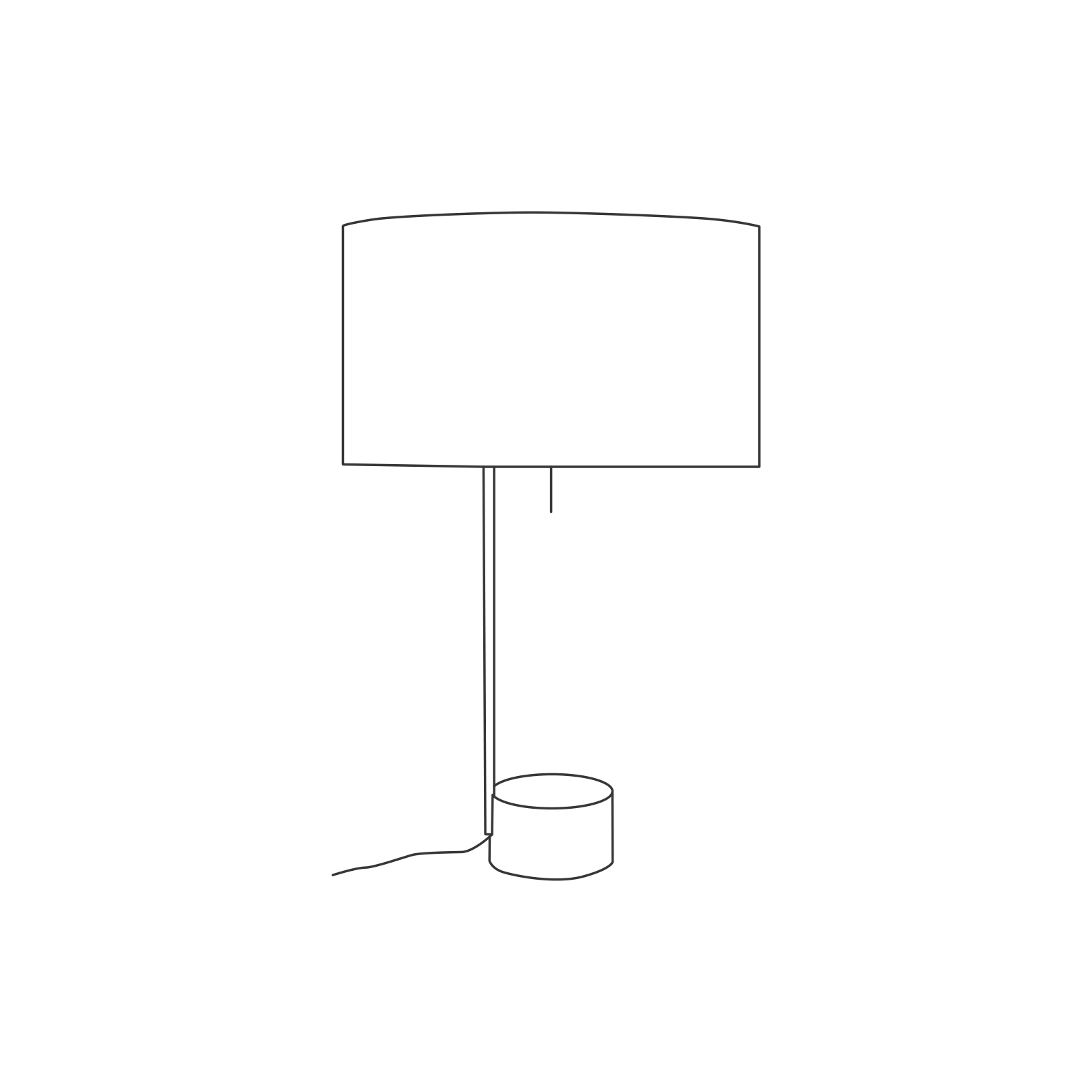 pleat drum floor lamp