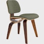 Eames Molded Plywood Dining Chair Wood Base (DCW) in Santos Palisander,  Luce,  Agrarian