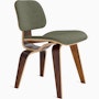 Eames Molded Plywood Dining Chair Wood Base (DCW) Eames Molded Plywood Dining Chair Wood Base (DCW), Upholstered
