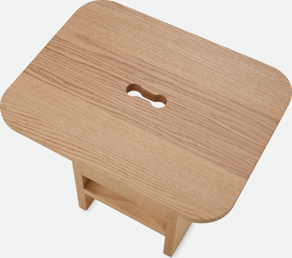 Decimo Bedside Table - red-oak