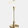 PH 2-1 Portable Light - 7.9 x 14.2 x 5.1, Glass / Brass Plated, White Opal