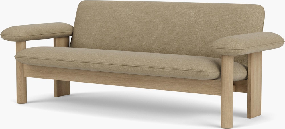 Brasilia Sofa - Natural Oak, Audo Boucle, Driftwood