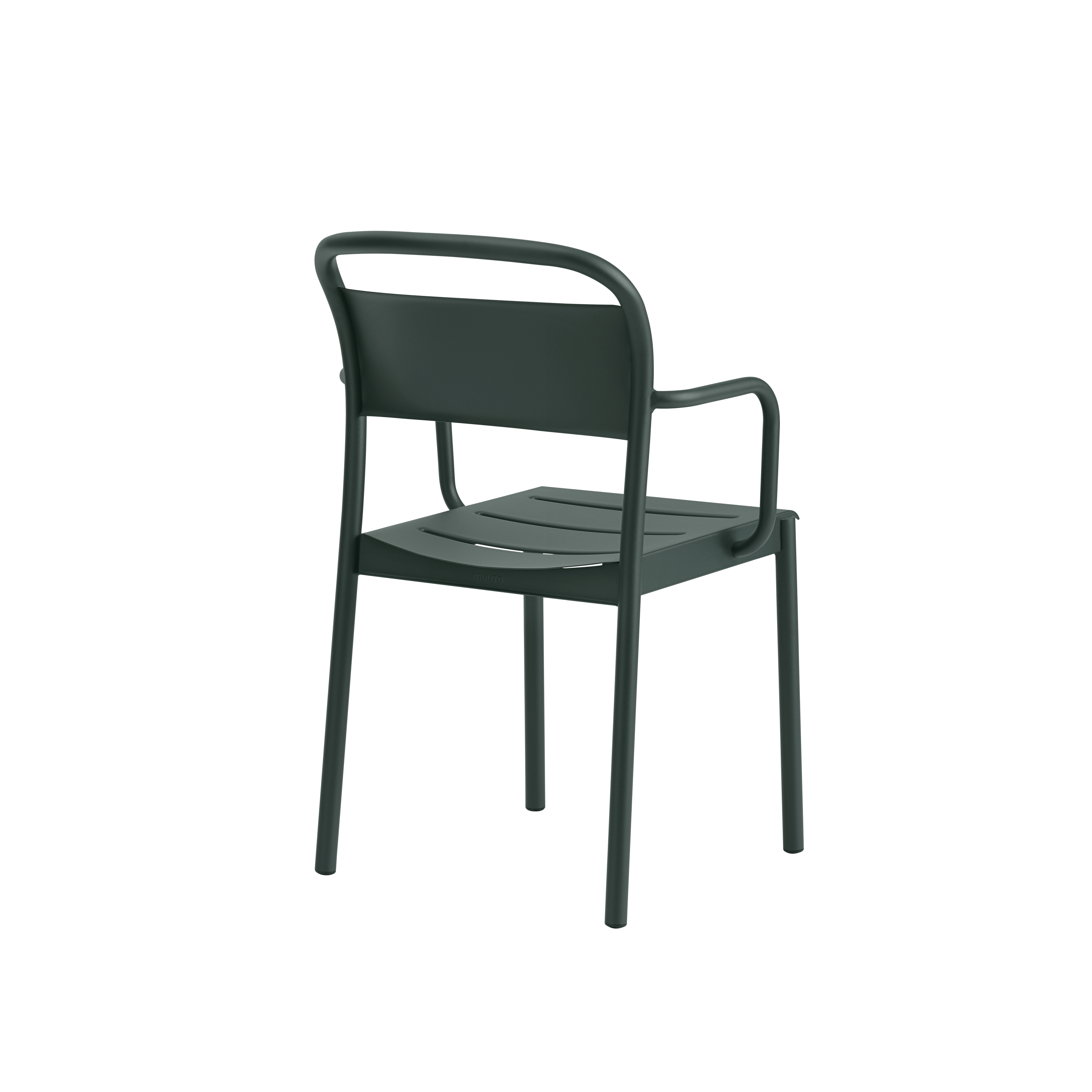 Linear Steel Chair - Armchair,  Dark Green