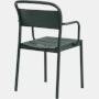 Linear Steel Chair - Armchair,  Dark Green