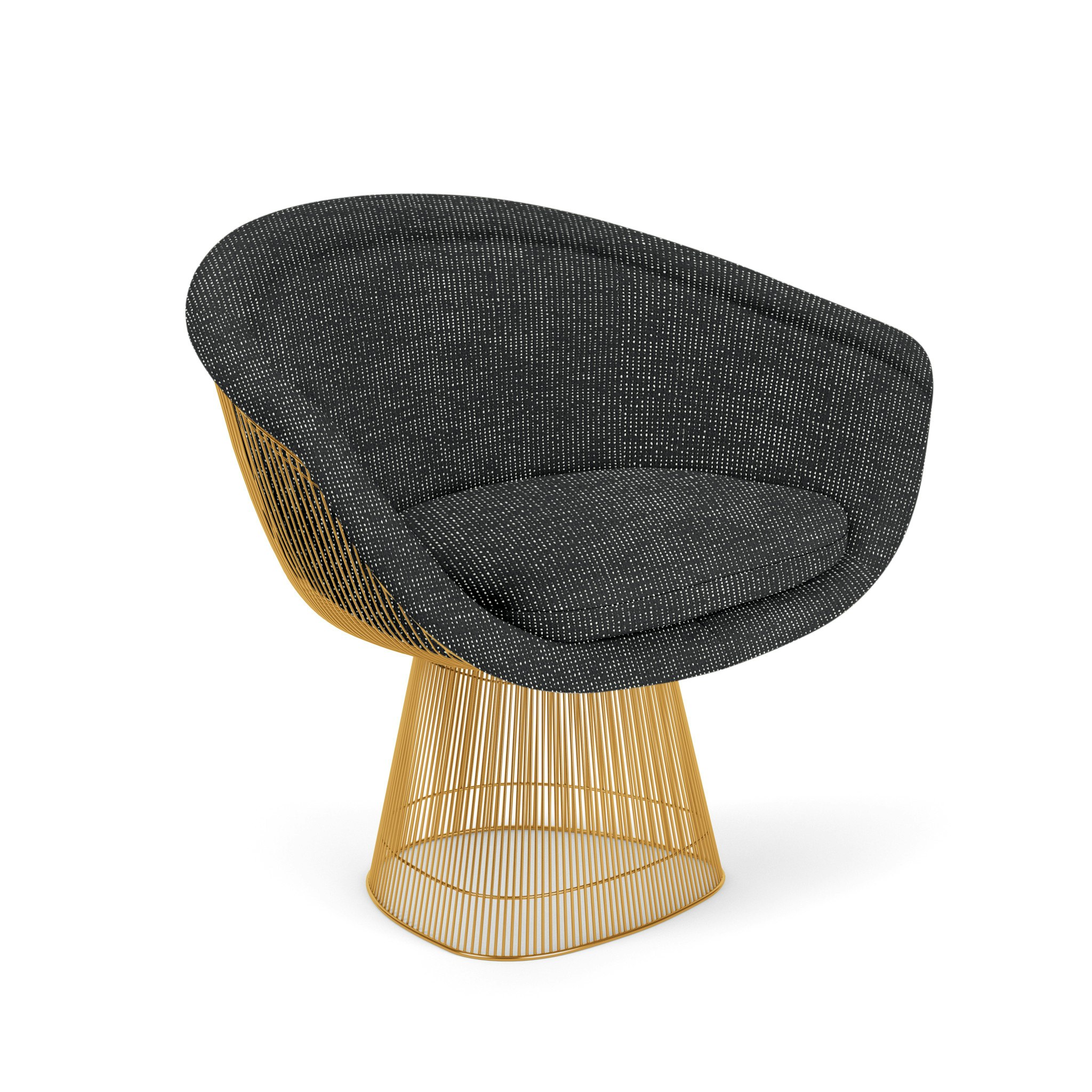 Platner Lounge Chair - Gold,  Prestini,  Black and White