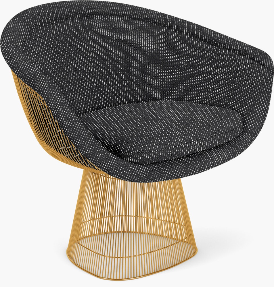 Platner Lounge Chair - Gold,  Prestini,  Black and White