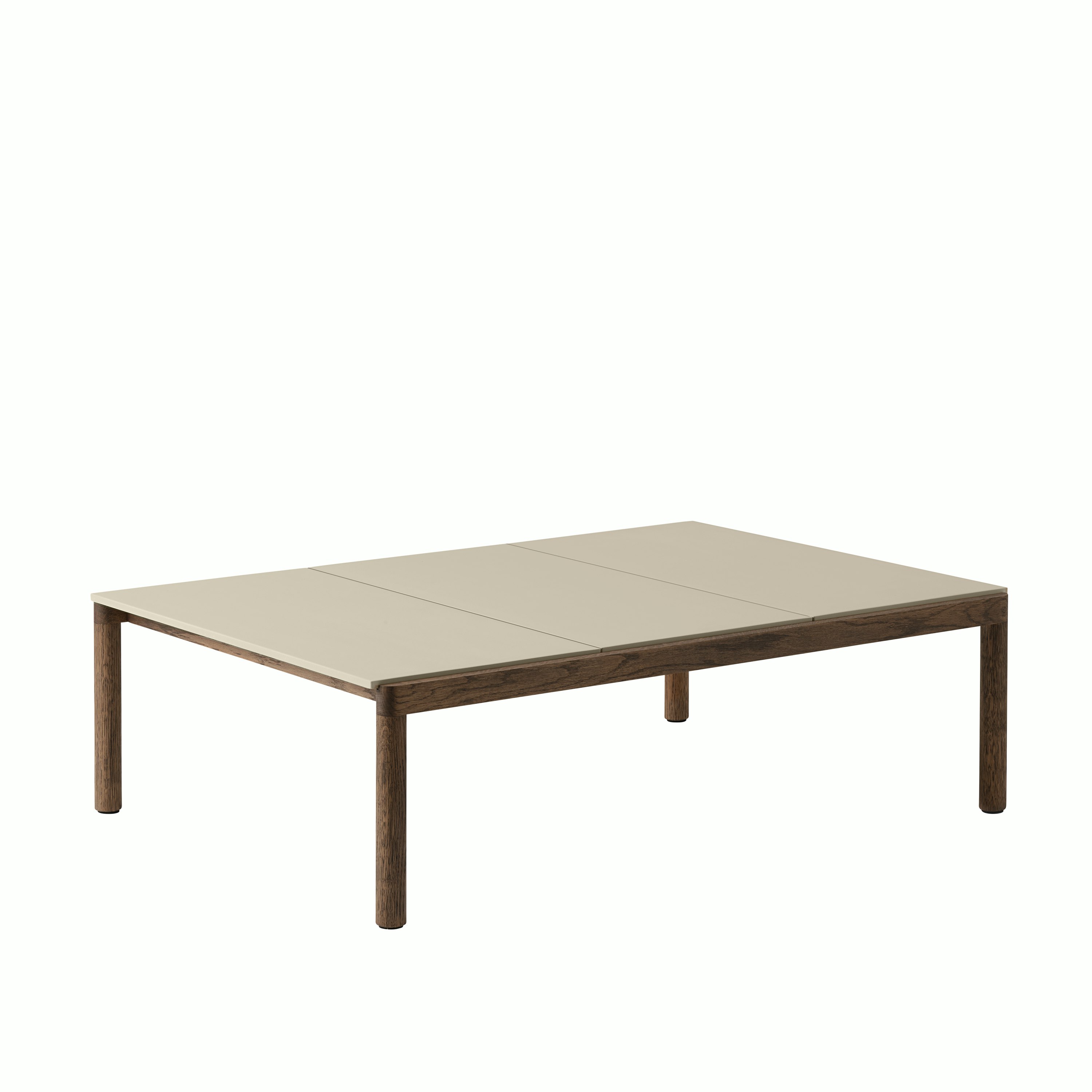 Couple coffee table 120x84x35 3 plain sand oak