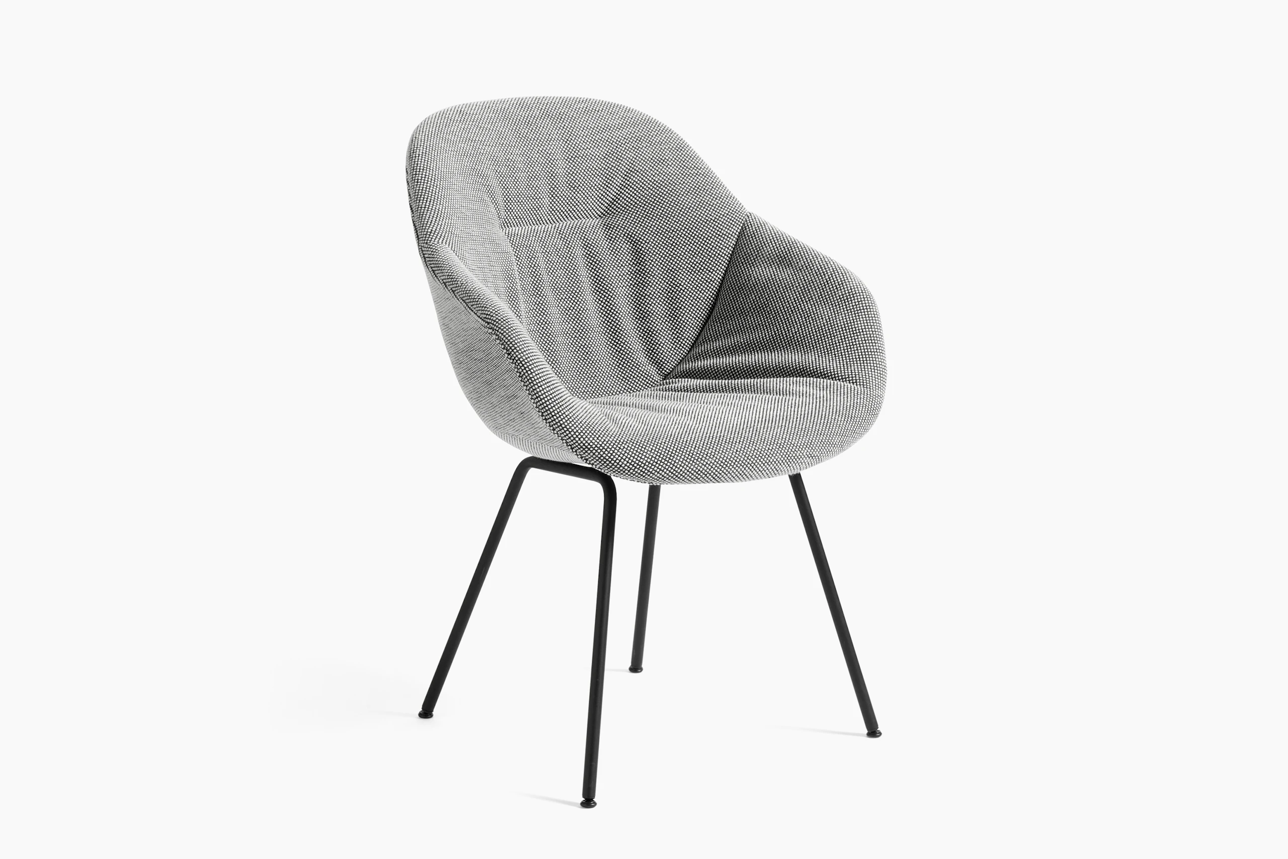A front angle view of the About A Chair soft in gray.