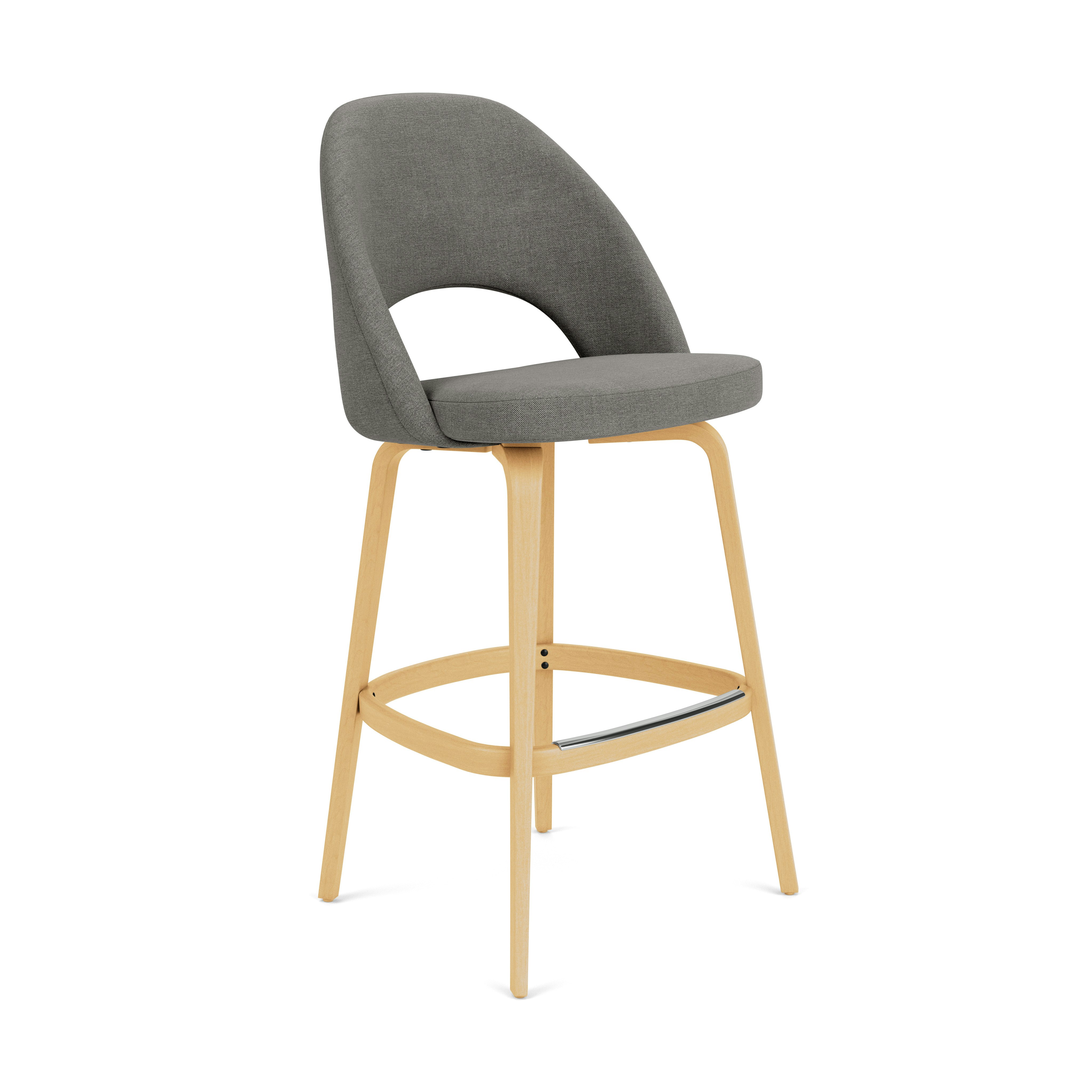 Saarinen Executive Stool - Bar Height, Crossroad, Mineral, Oak