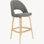 Saarinen Executive Stool - Bar Height, Crossroad, Mineral, Oak
