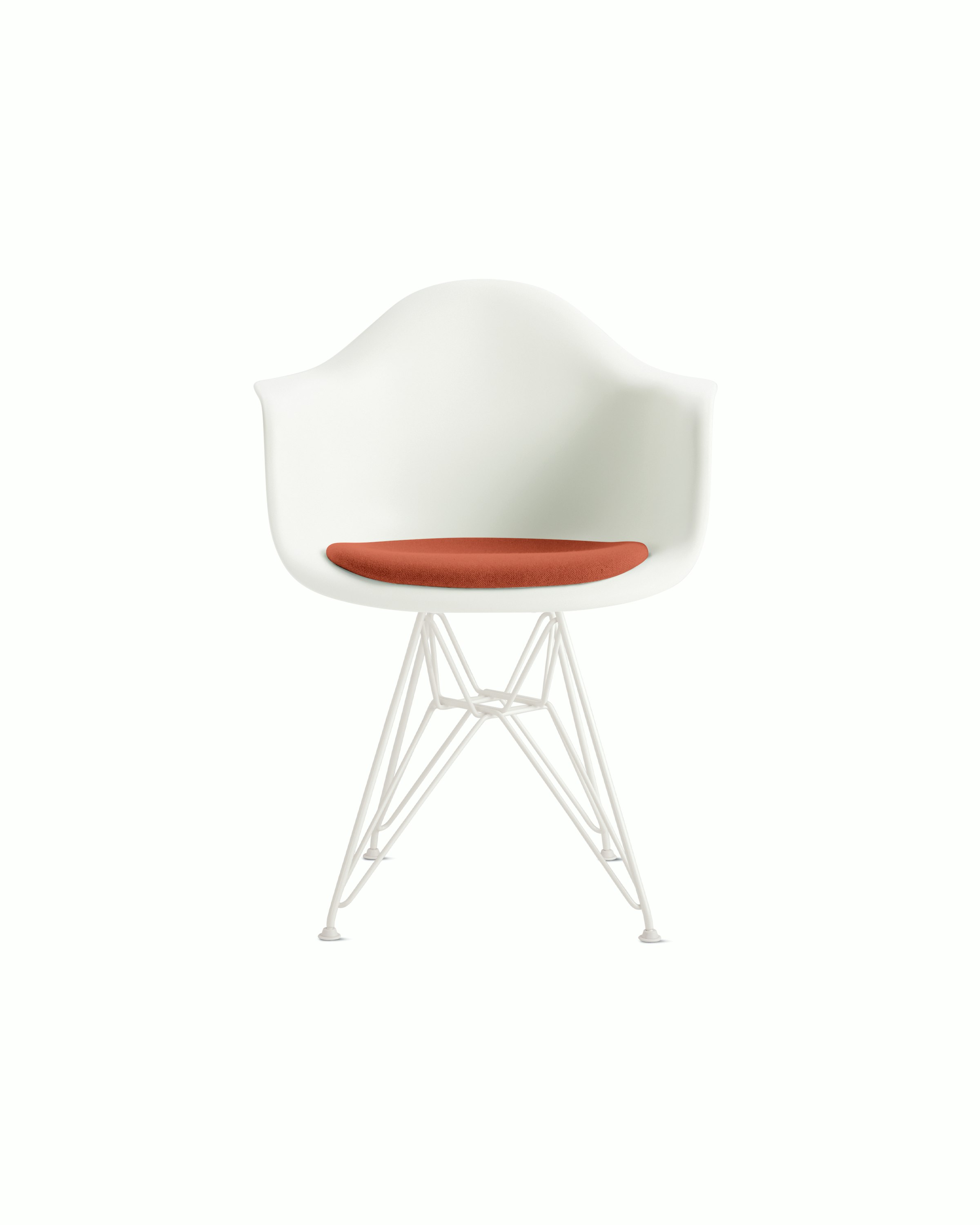 Eames Molded Plastic Armchair with Seat Pad