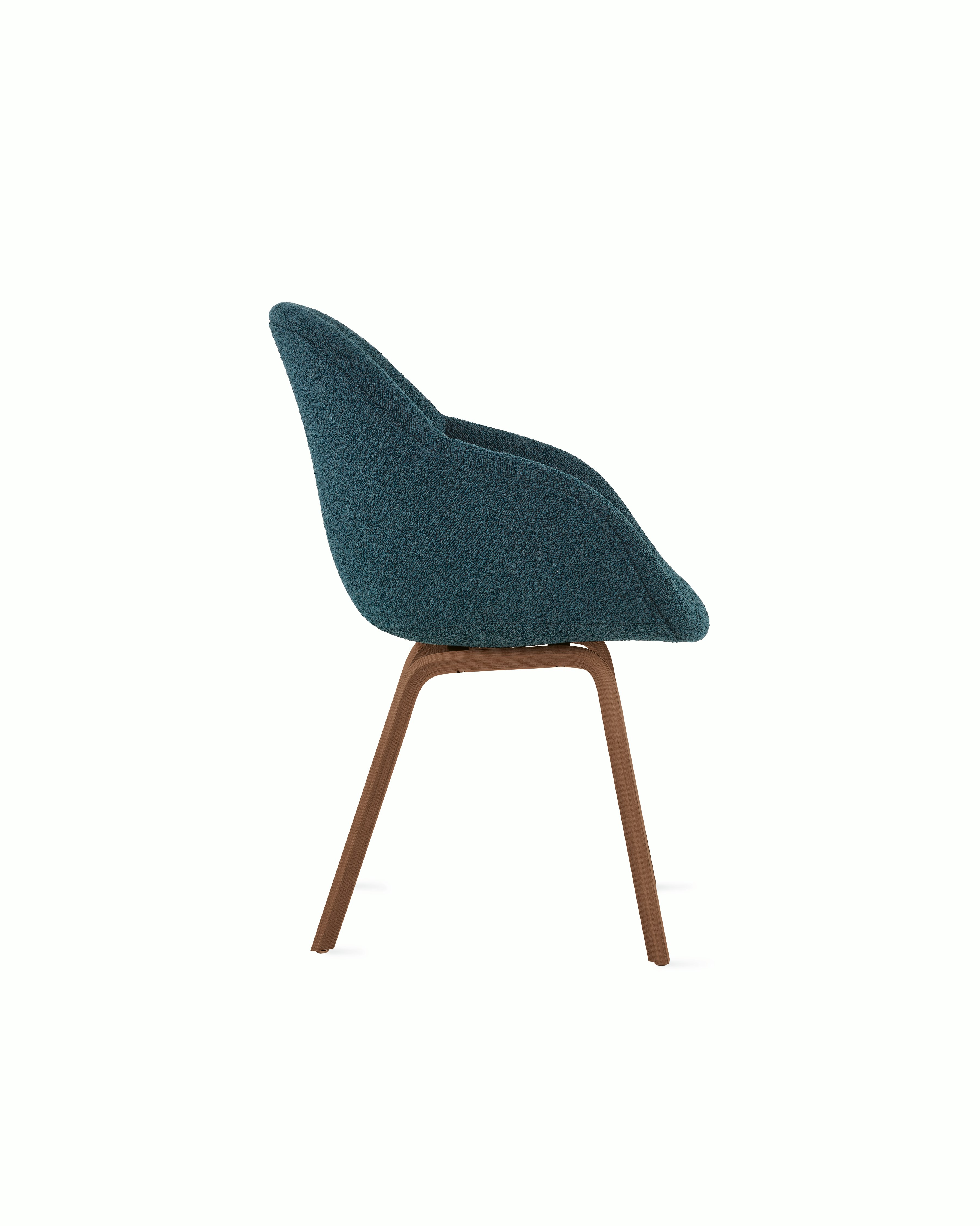 AAC 123 Soft Mono About A Chair Upholstered Armchair Wood Base