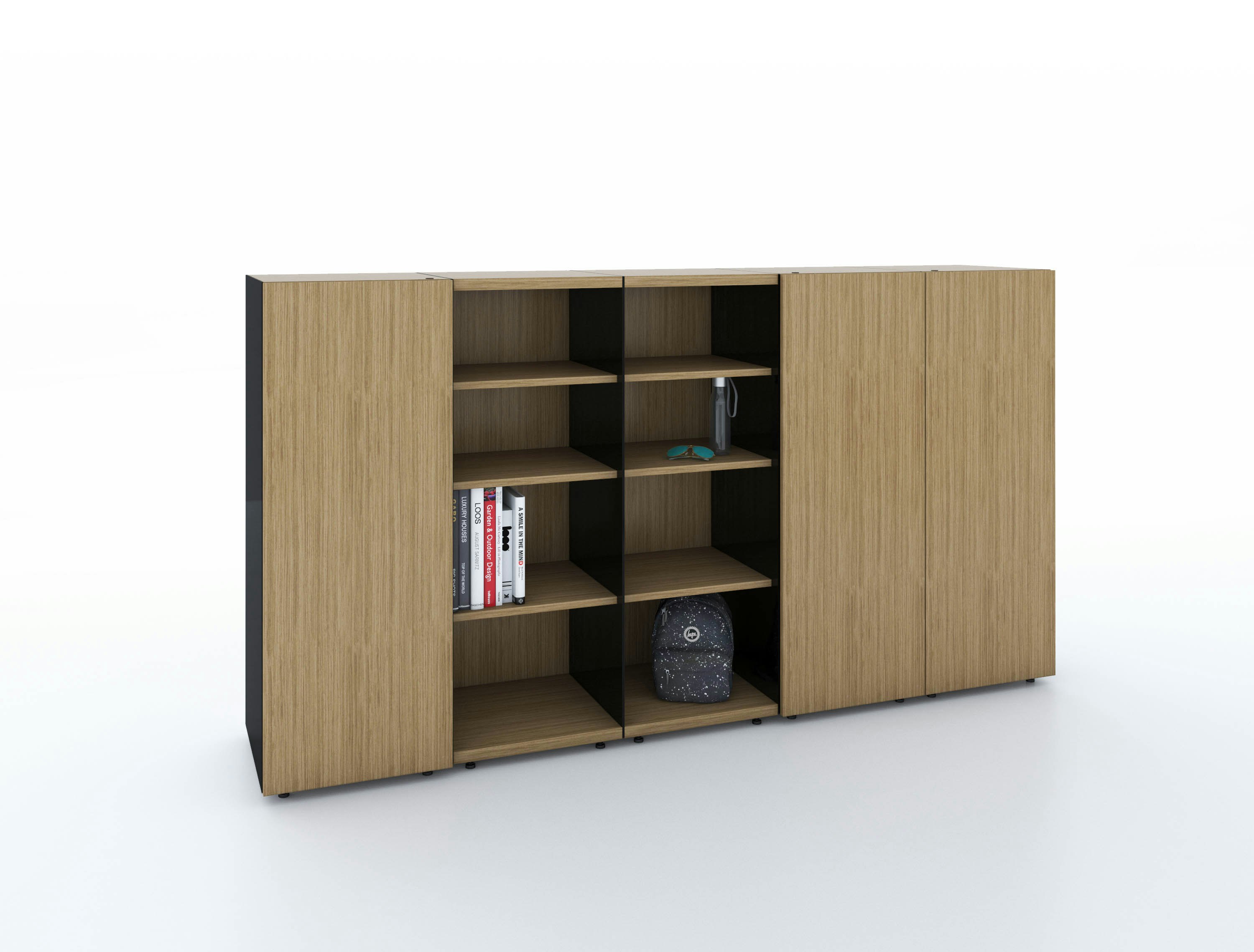 antenna workspaces hybrid storage freestanding bookshelves