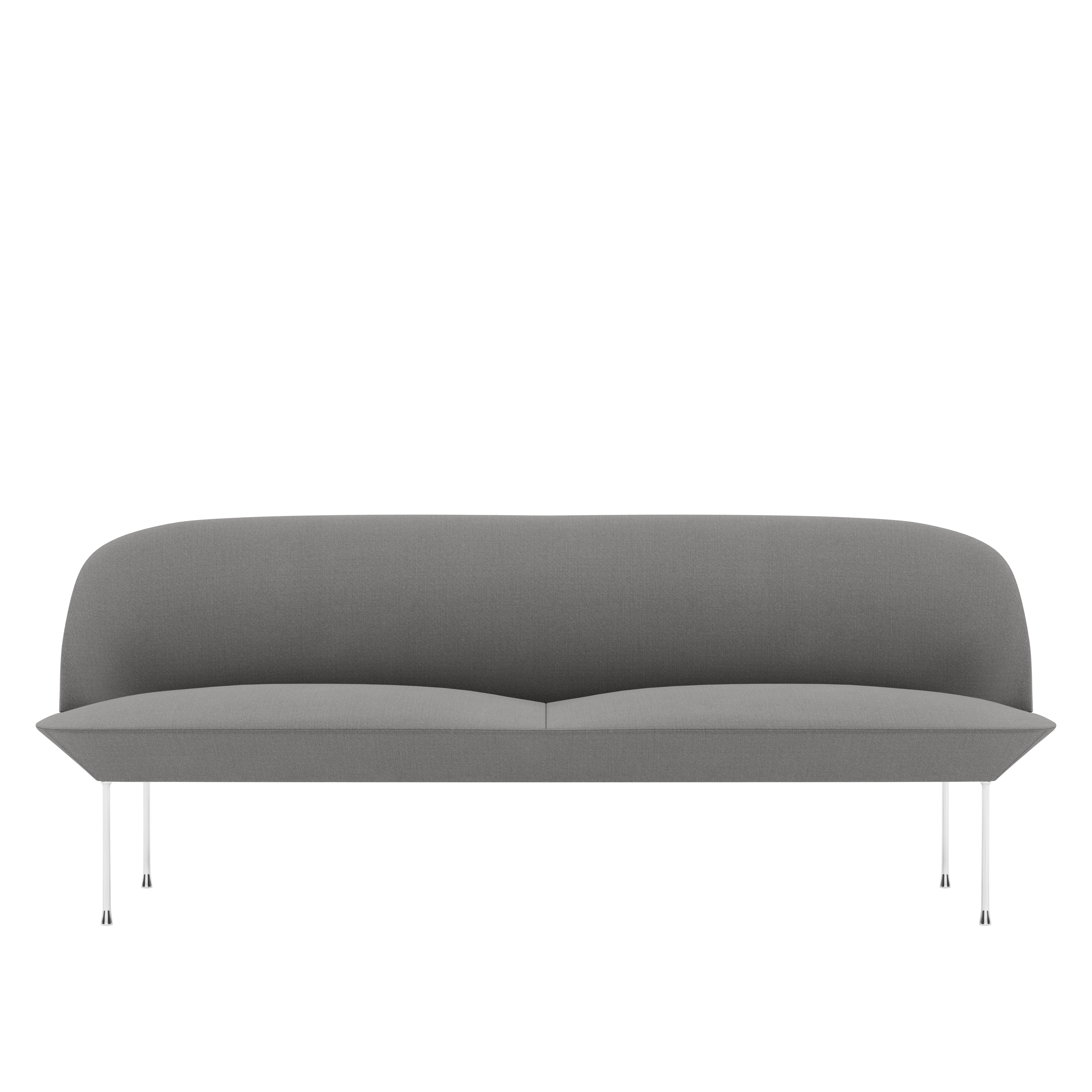 Oslo Sofa, 3-Seater\LEG: Chrome\FABRIC: Vidar (E)\COL: 152 Dark Grey
