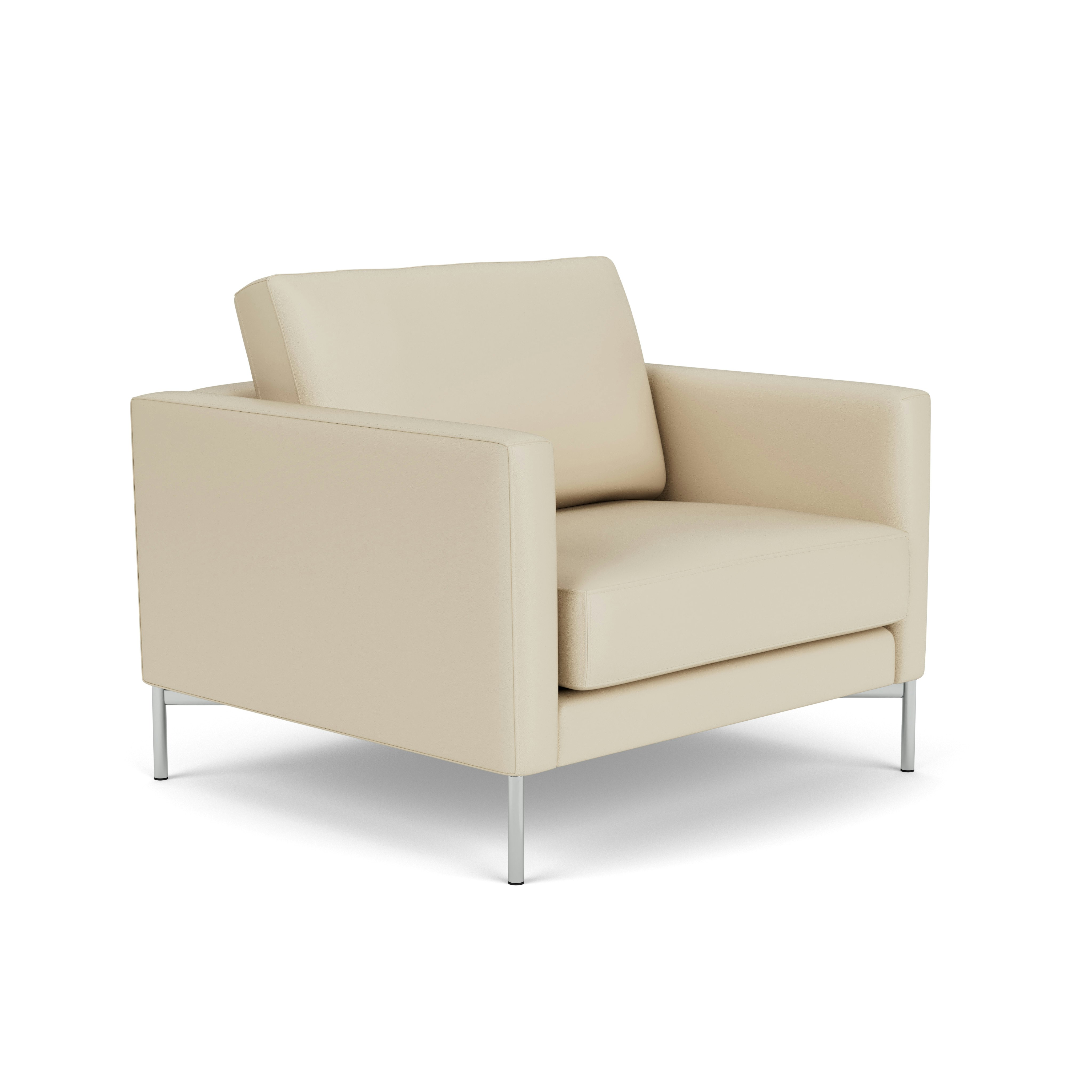Divina Lounge Chair - Standard, Volo Leather, Parchment
