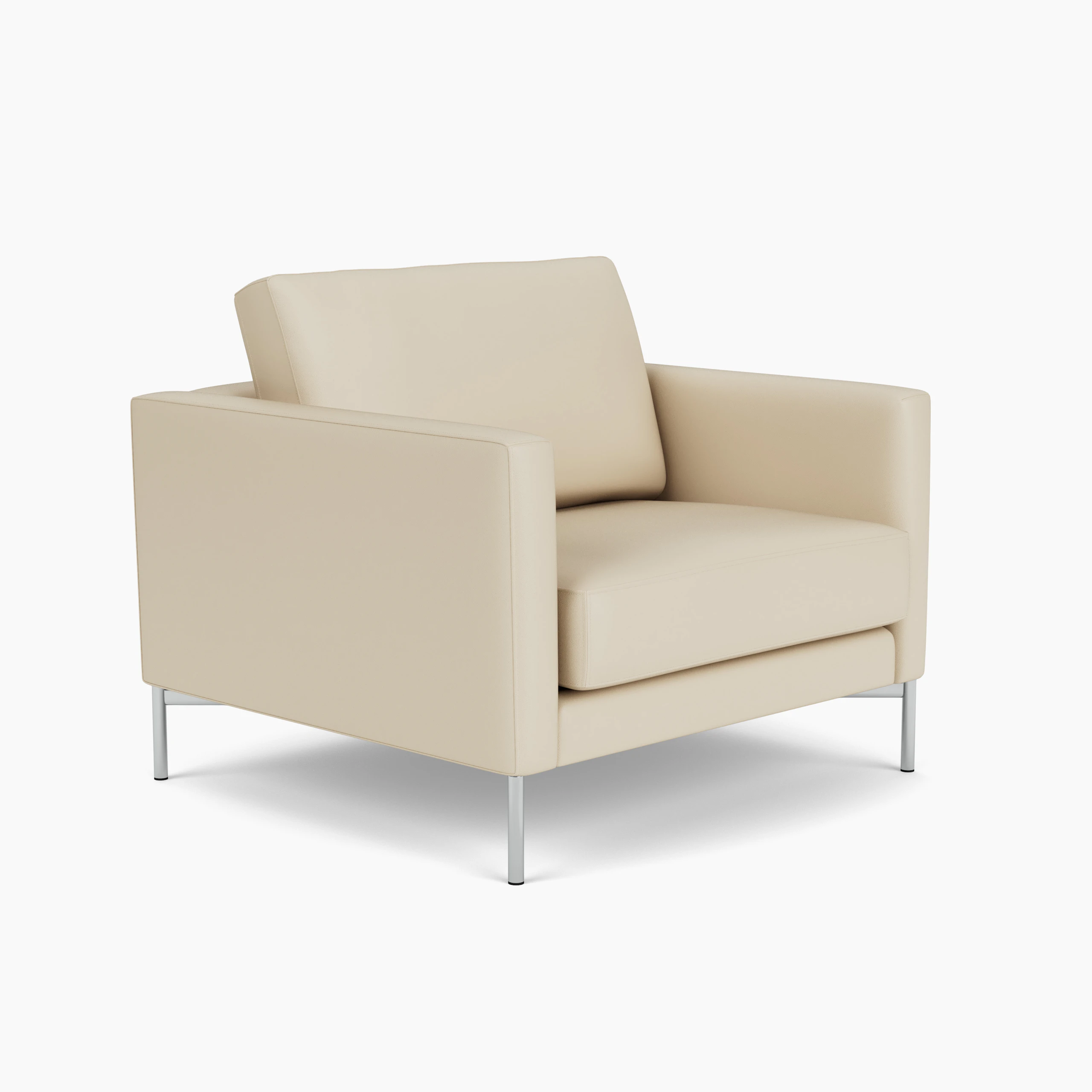 Divina Lounge Chair - Standard, Volo Leather, Parchment