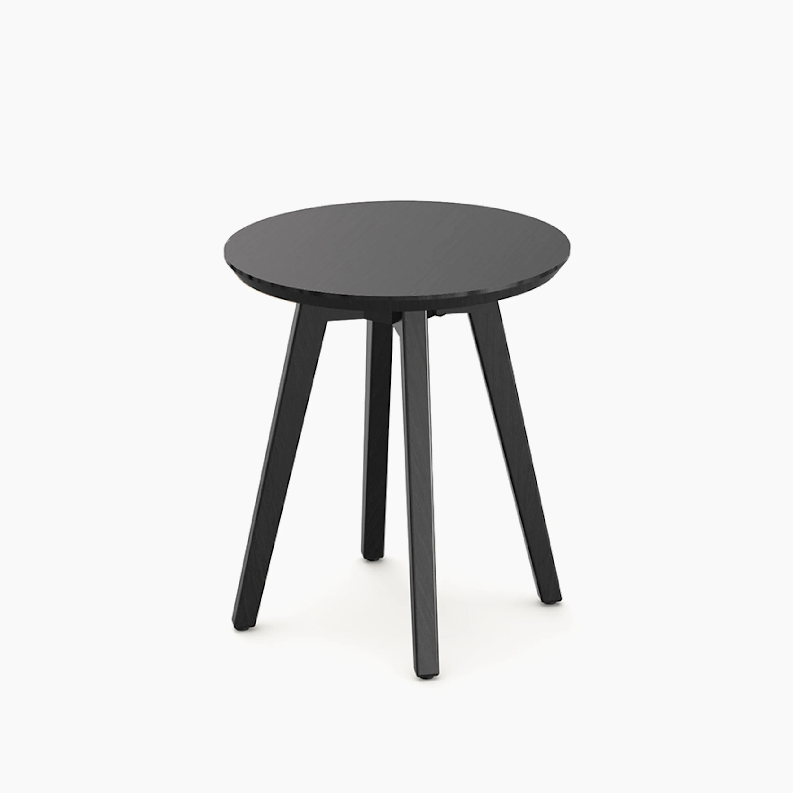 Risom Side Table - Round, Ebonized Walnut