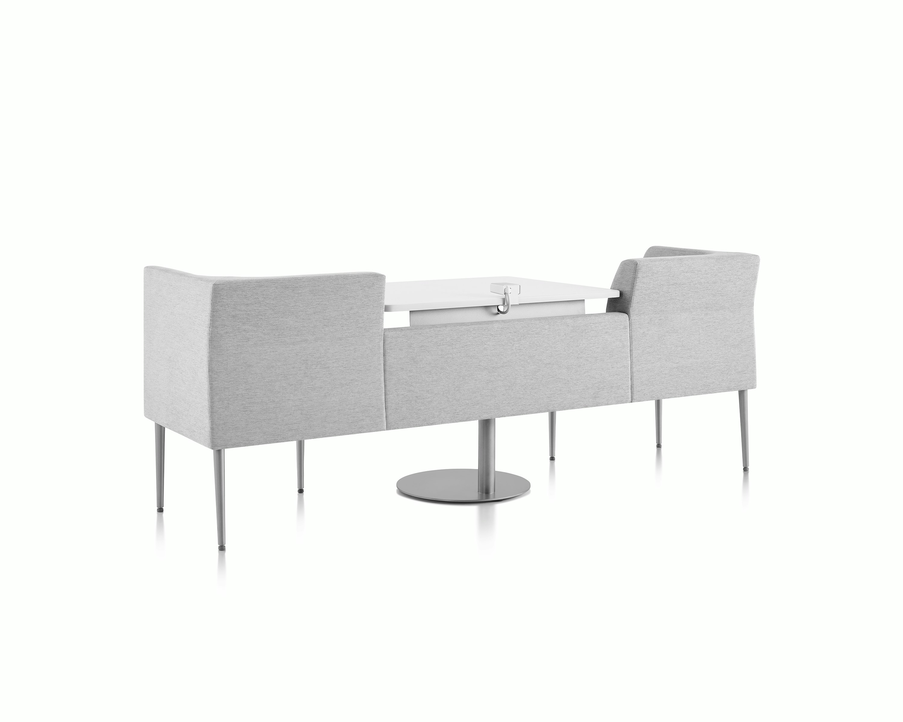 Three-quarter rear view of Palisade booth