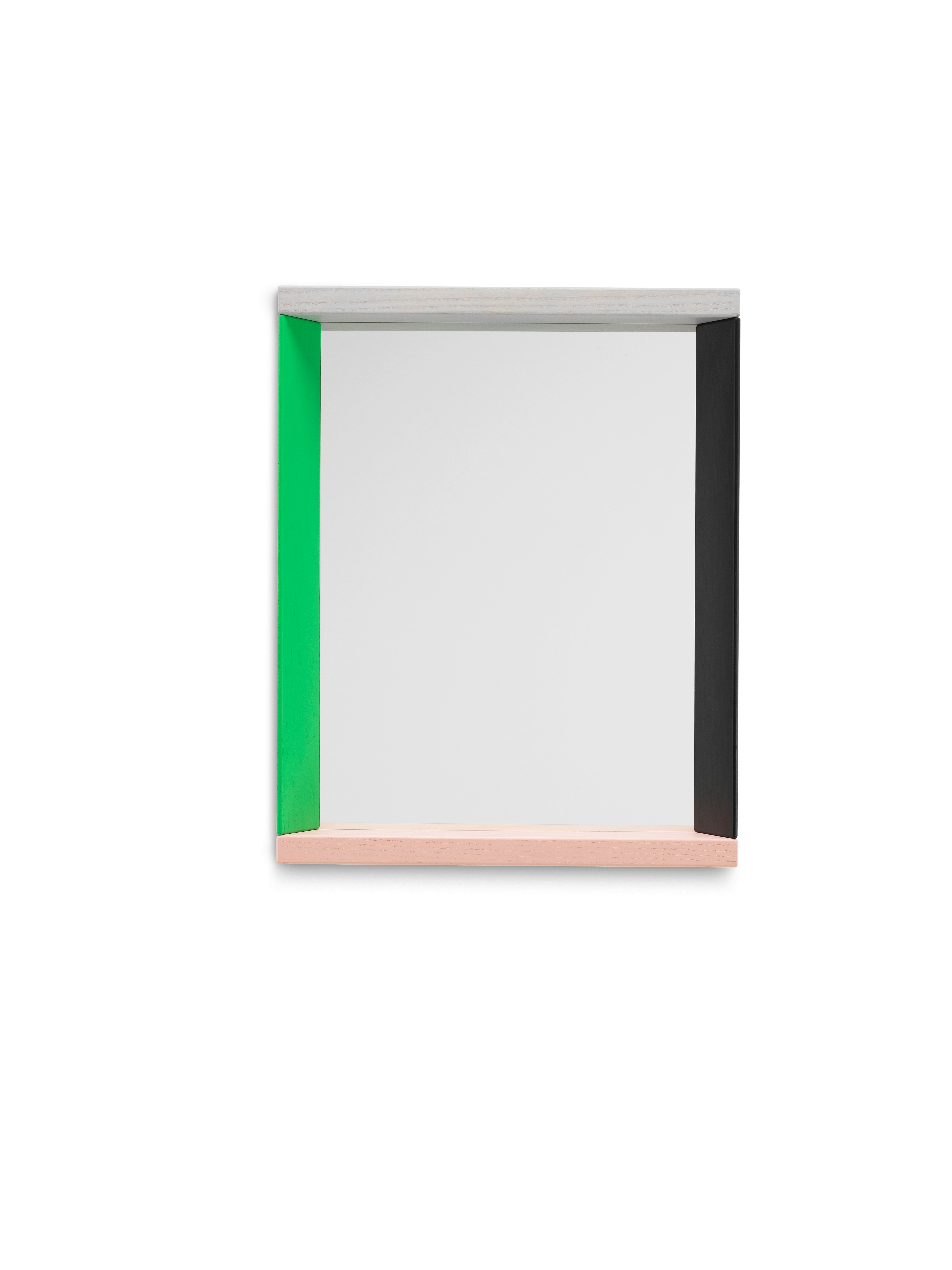 Colour Frame Mirror,  Green/Pink,  Small